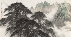 黎雄才 黄山天都峰远眺